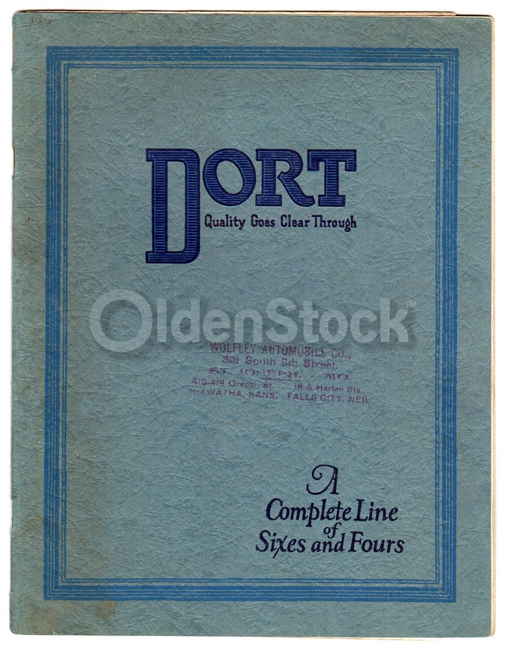 Dort Motor Car Company Flint Michigan Antique Automobile Advertising Book Poster