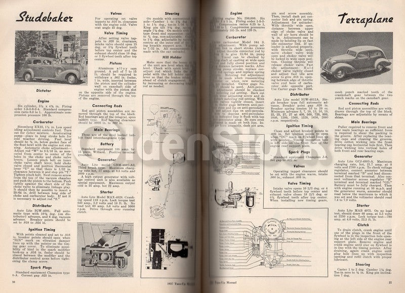 Chilton Tun-up Handbook Antique Automobile Sales Repair Parts Catalog 1937