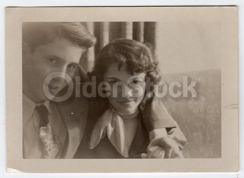 Sassy Girl with Intense Eye Gaze Excellent Vintage 1950s Snapshot Photo