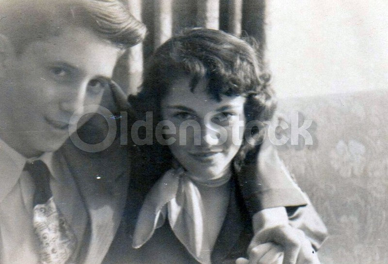 Sassy Girl with Intense Eye Gaze Excellent Vintage 1950s Snapshot Photo