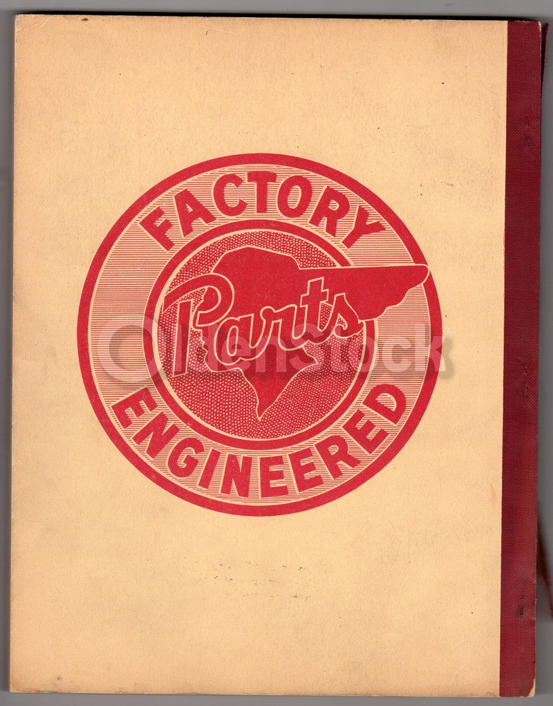Pontiac Motors Antique Wholesale Automobile Parts Price List Catalog 1938