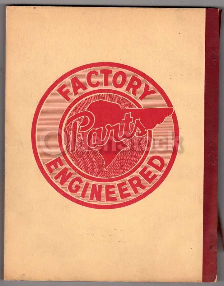 Pontiac Motors Antique Wholesale Automobile Parts Price List Catalog 1938