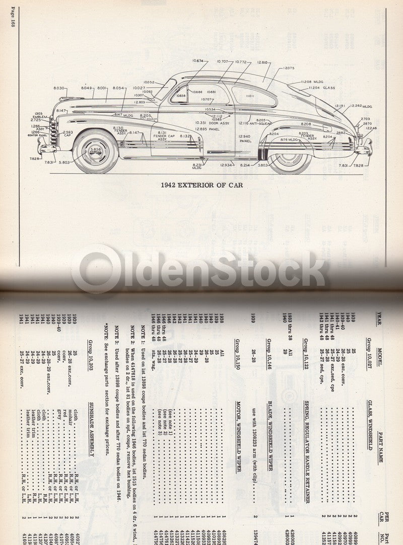 Pontiac Motors Antique Wholesale Automobile Parts Price List Catalog 1938