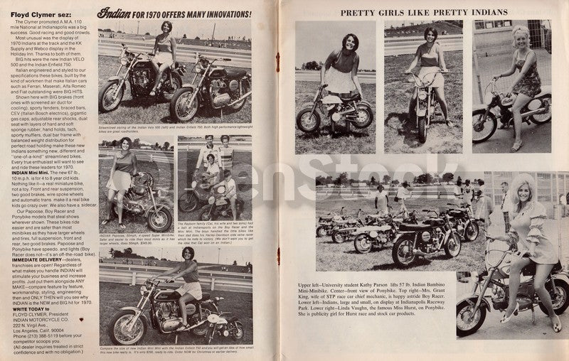 Indian Motorcycles Vintage Floyd Clymer Automotive Advertising Sales Catalog