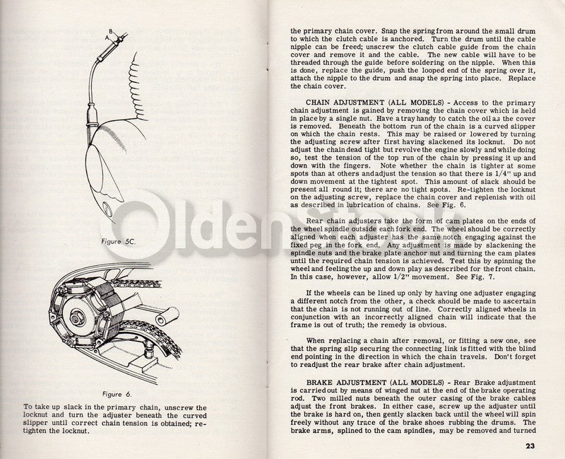 Indian Motorcycles Vintage Bike Riders' Instruction Manual 1950s