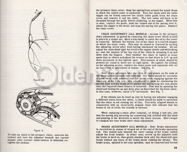 Indian Motorcycles Vintage Bike Riders' Instruction Manual 1950s