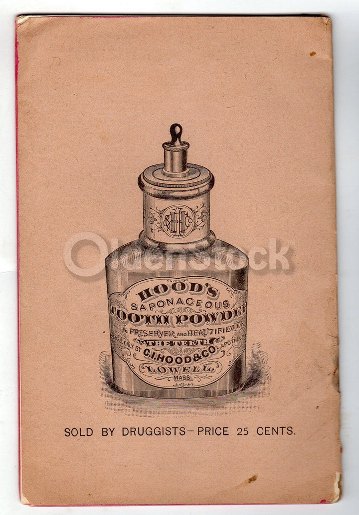 Hood's Sarsaparilla Apothecary Medicines Lowell MA Vintage Reprint Cookbook