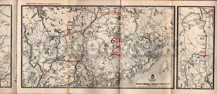 Rand McNally Cadillac Tours Antique Travel Road Maps Owner's Road Guide