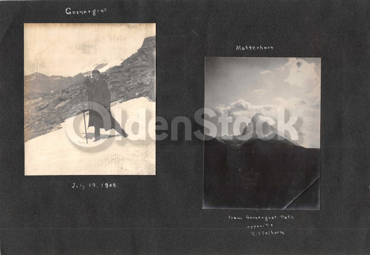 Intrepid Explorers in the French Alps Charming Vacation Antique Snapshot Photos