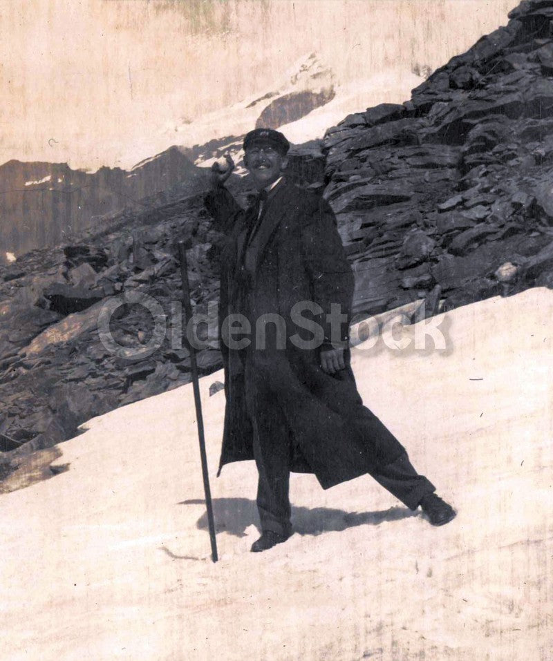 Intrepid Explorers in the French Alps Charming Vacation Antique Snapshot Photos