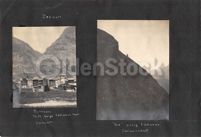 Intrepid Explorers in the French Alps Charming Vacation Antique Snapshot Photos