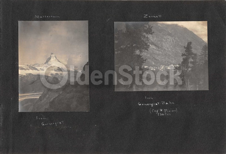 Intrepid Explorers in the French Alps Charming Vacation Antique Snapshot Photos
