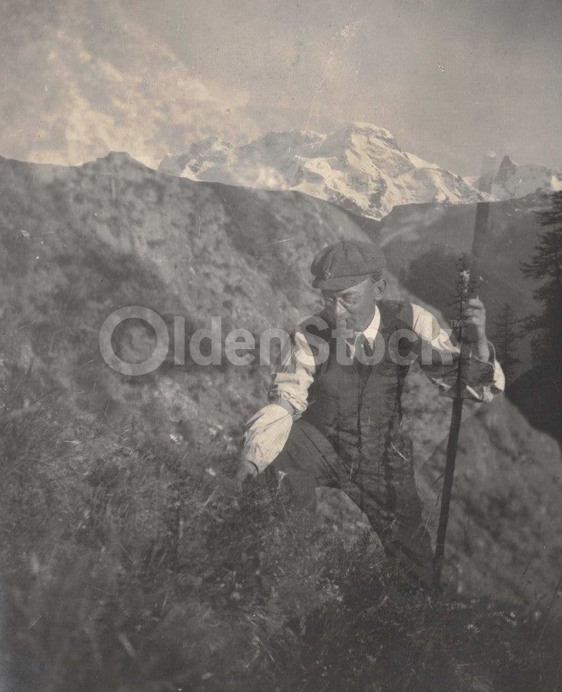 Intrepid Explorers in the French Alps Charming Vacation Antique Snapshot Photos