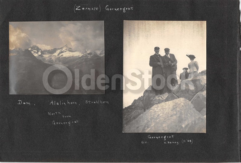 Intrepid Explorers in the French Alps Charming Vacation Antique Snapshot Photos