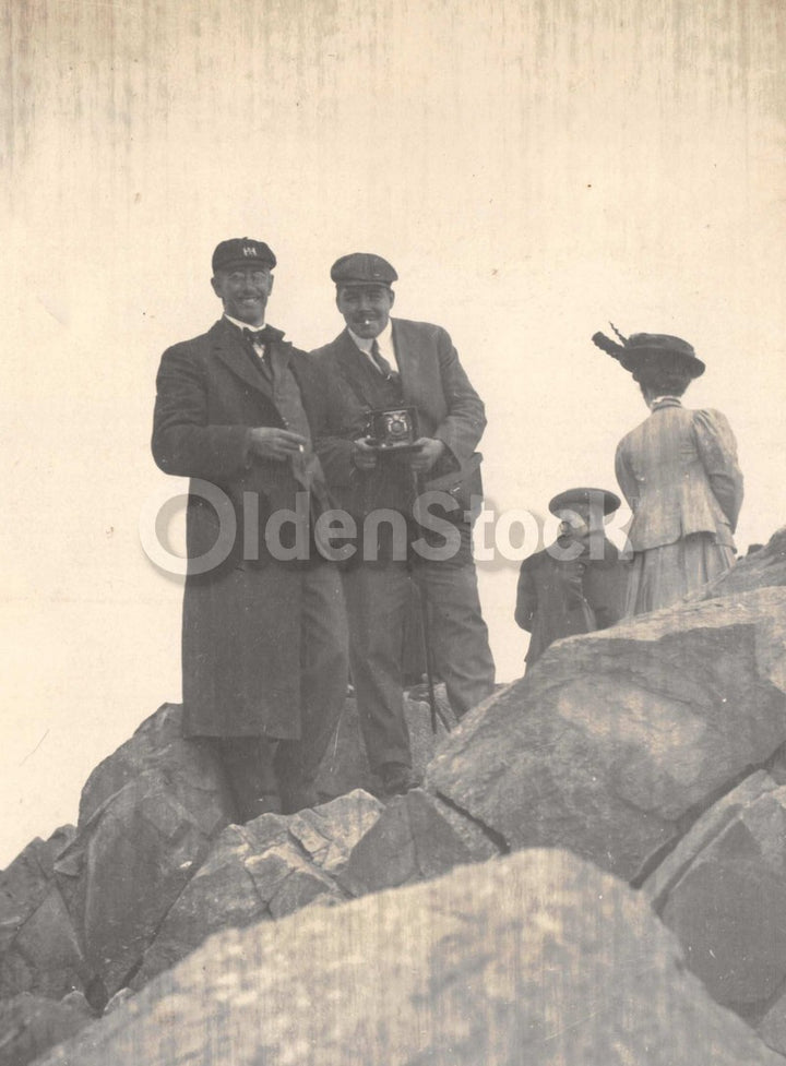 Intrepid Explorers in the French Alps Charming Vacation Antique Snapshot Photos