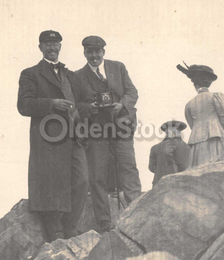 Intrepid Explorers in the French Alps Charming Vacation Antique Snapshot Photos
