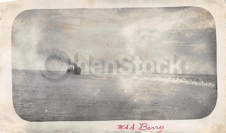 USS Barry DD-2 US Navy Destroyer Russo-Japanese Warship Antique Snapshot Photo