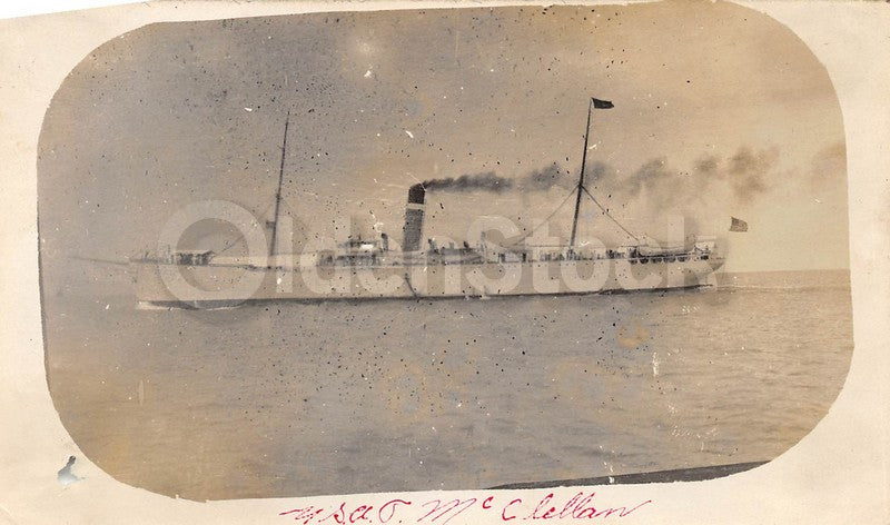 USAT McClellan Spanish American War Navy Ship Veracruz Antique Snapshot Photo