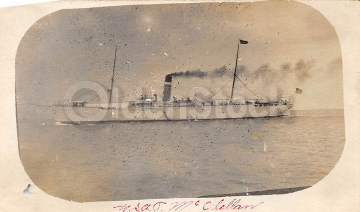 USAT McClellan Spanish American War Navy Ship Veracruz Antique Snapshot Photo