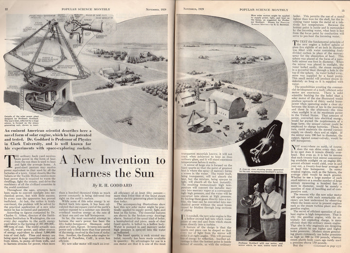 American Experimental Aircraft Antique Graphic Art Popular Science Magazine 1929