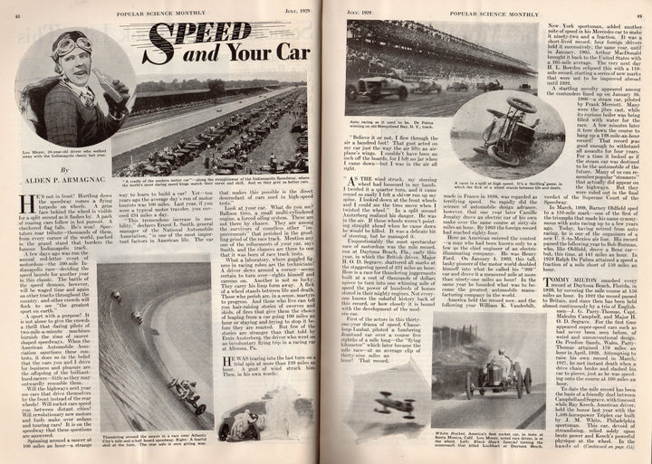 Charles Lindbergh American Aviation Graphic Illustrated Popular Science Magazine 1929