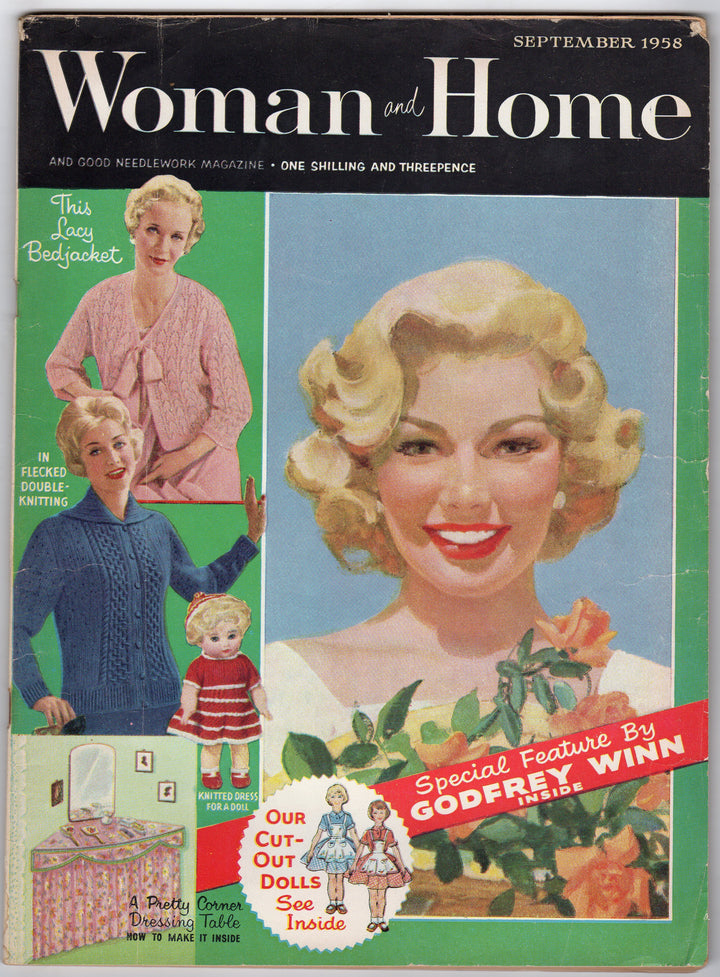 Woman & Home Vintage 1950s Ladies Fashions Magazine Sept 1958