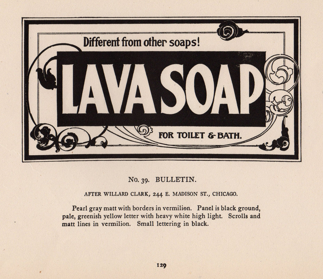 Lava Soap Bathroom Toiletries Antique Art Deco Advertising Signage Print