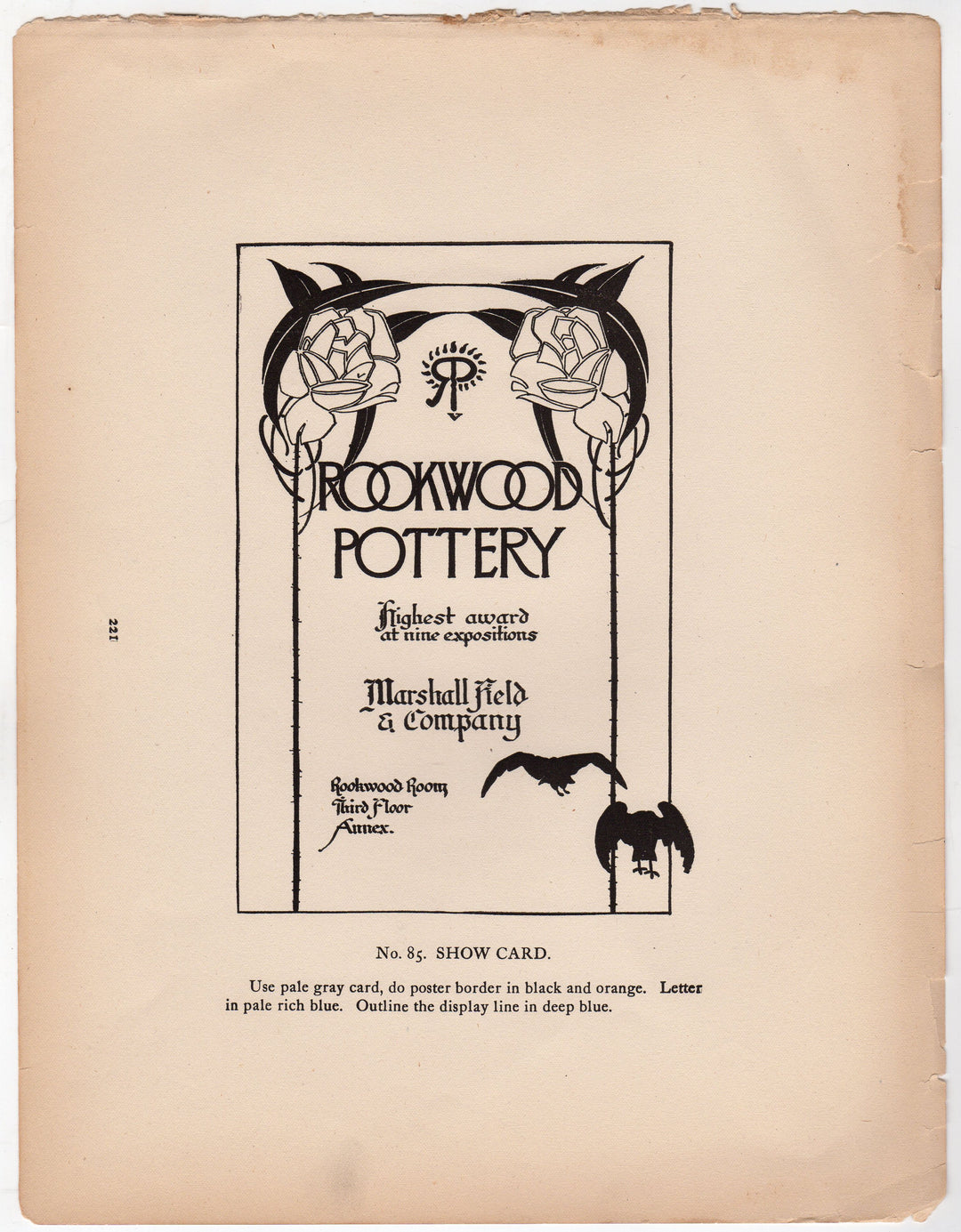 Rookwood Pottery Marshall Field & Company Antique Art Deco Signage Print