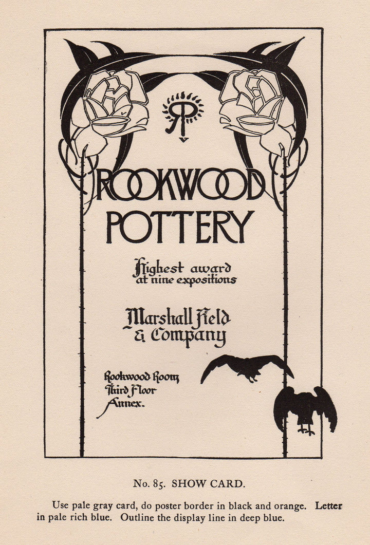 Rookwood Pottery Marshall Field & Company Antique Art Deco Signage Print