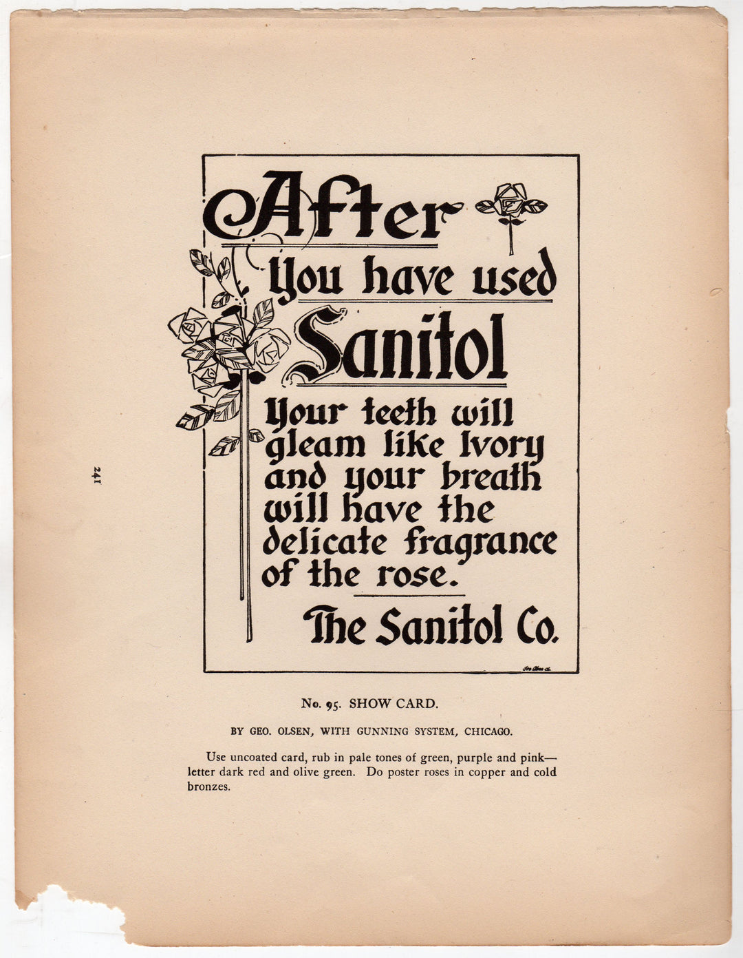 Sanitol Toothpaste Dental Hygiene Antique Art Deco Signage Print