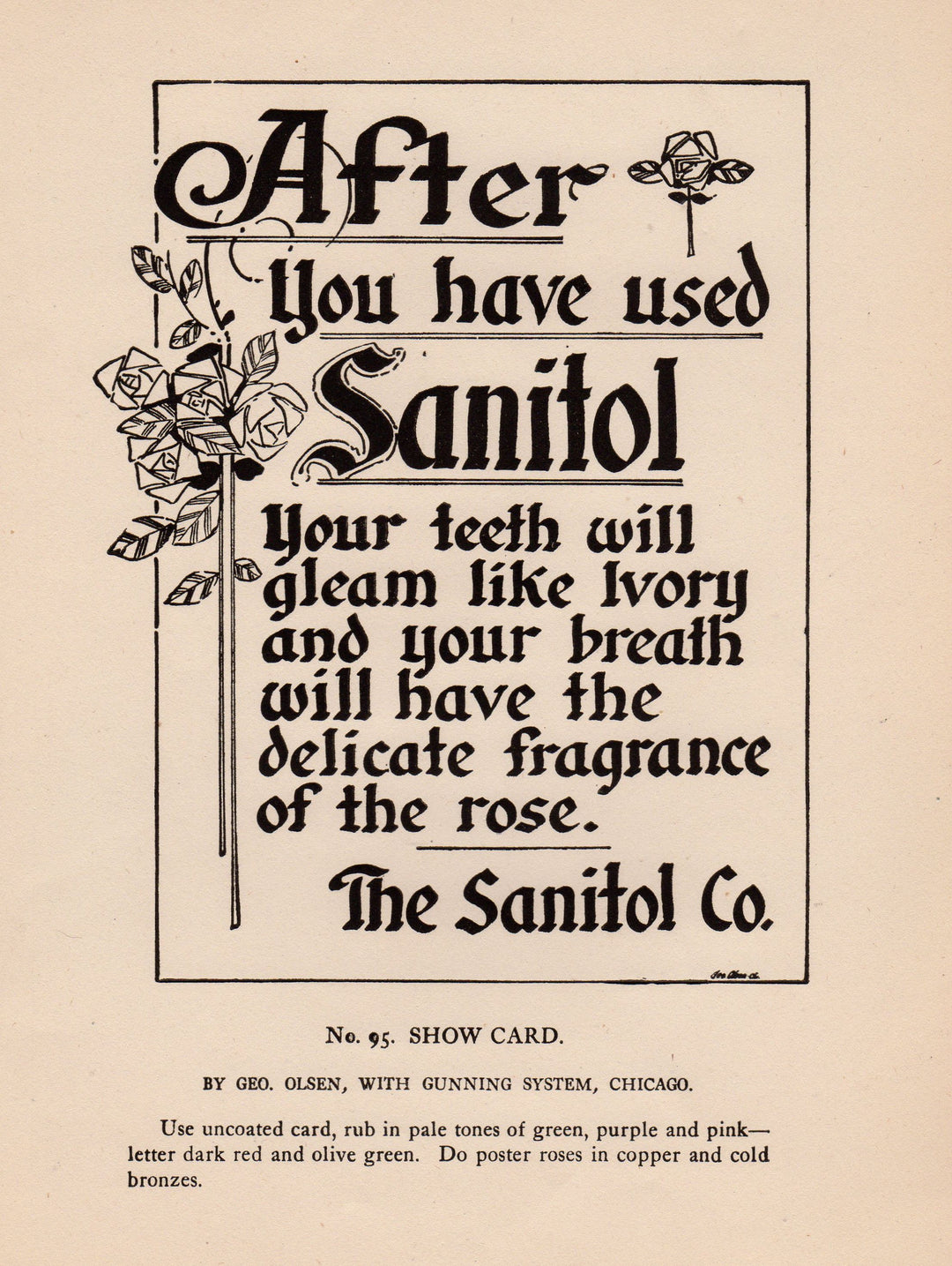 Sanitol Toothpaste Dental Hygiene Antique Art Deco Signage Print