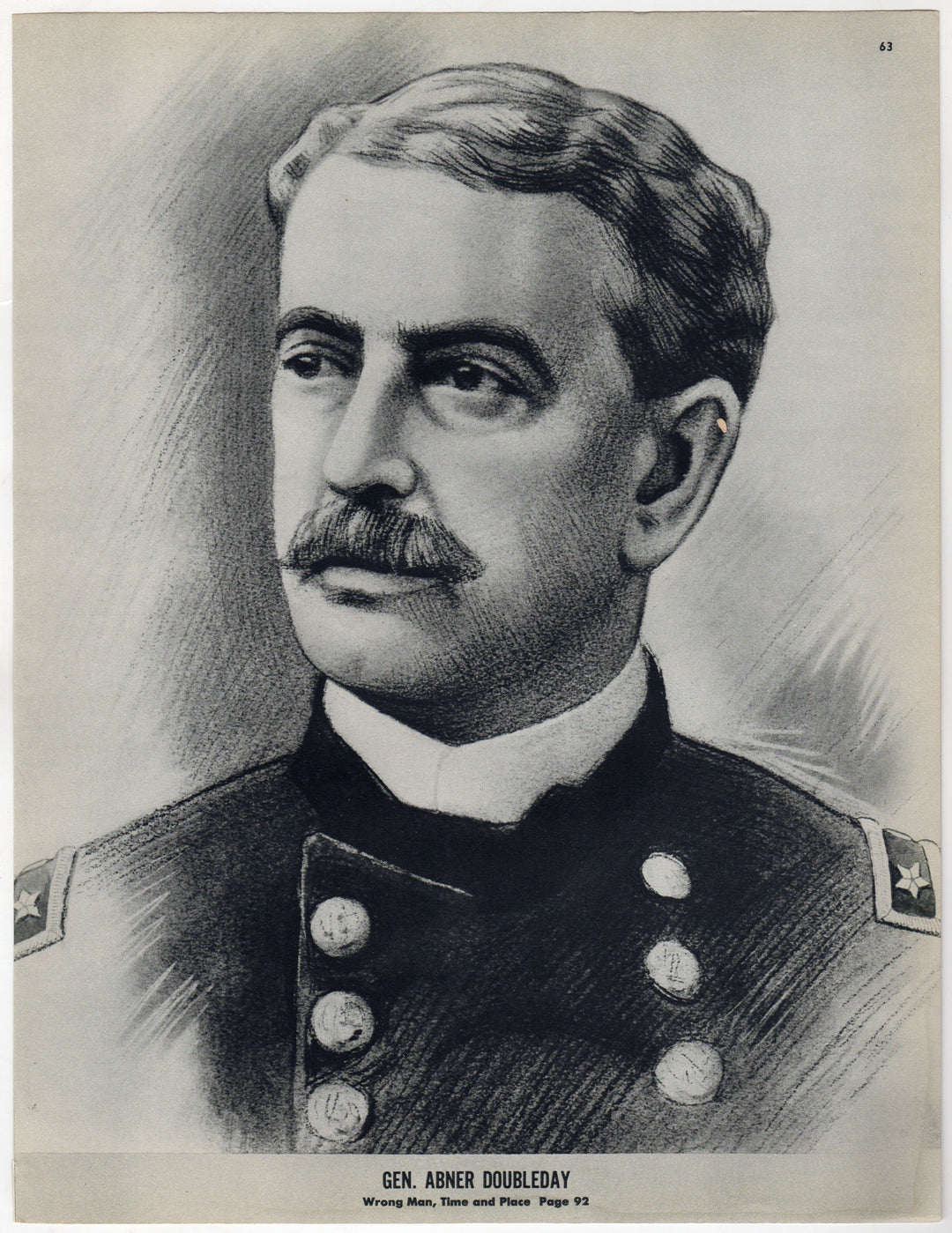 Civil War General Abner Doubleday Vintage News Magazine Poster Print