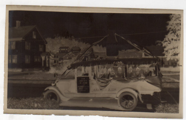 Richardson's Ice Cream Boston MA 1920s Advertising Parade Bus Antique Photo Negative