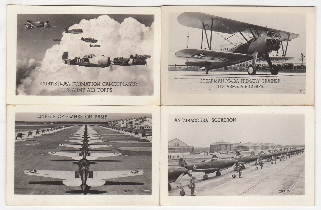 Curtis P36 Airacobra Fighter Planes Vintage WWII Spotters Mini Photos