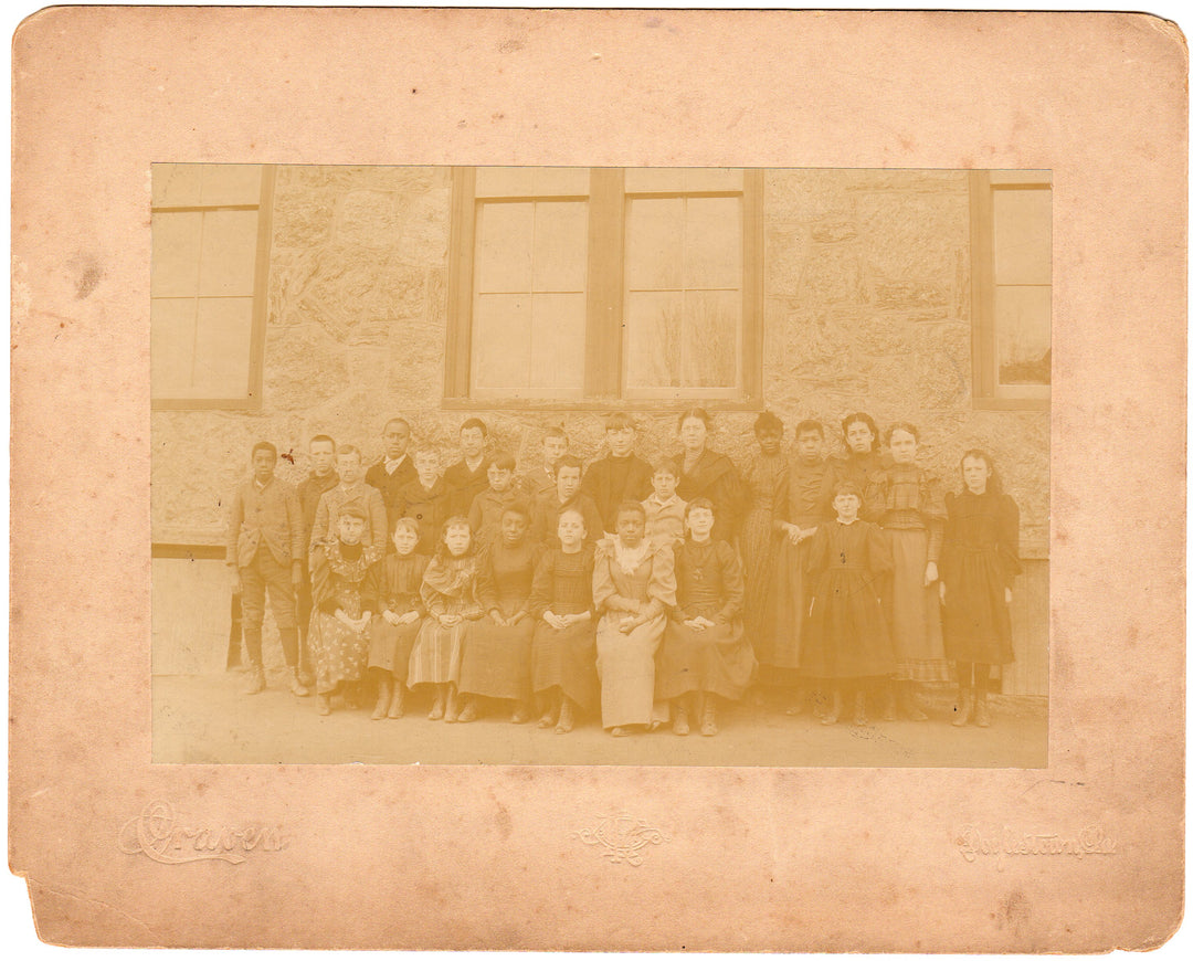 Doylestown PA African American & White School Children Together Antique Photo