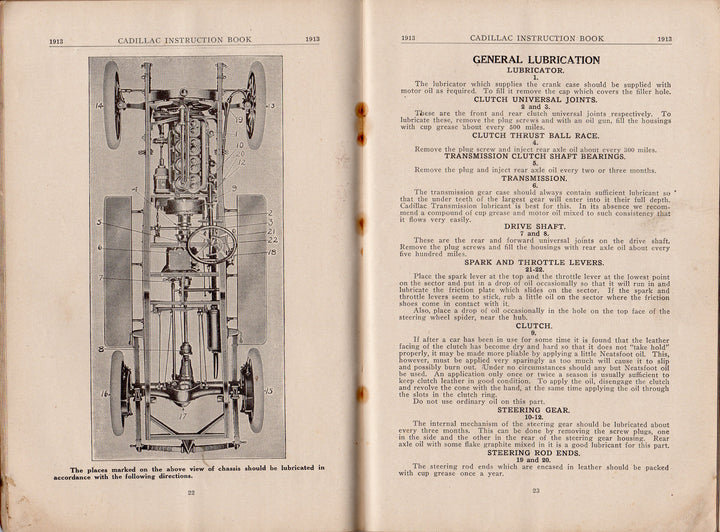 Cadillac Automobile Car Owner's Instruction Manual - Detroit Michigan 1913