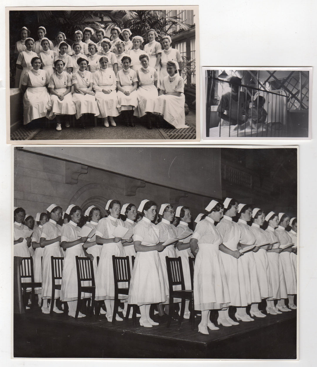 Danish Red Cross Nurses in Uniform Vintage 1940s Medical Snapshot Photos lot