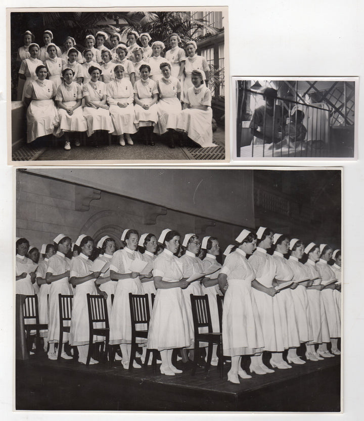 Danish Red Cross Nurses in Uniform Vintage 1940s Medical Snapshot Photos lot