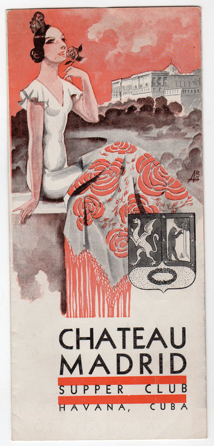 Chateau Madrid Havana Cuba Night Club Vintage Graphic Advertising Brochure