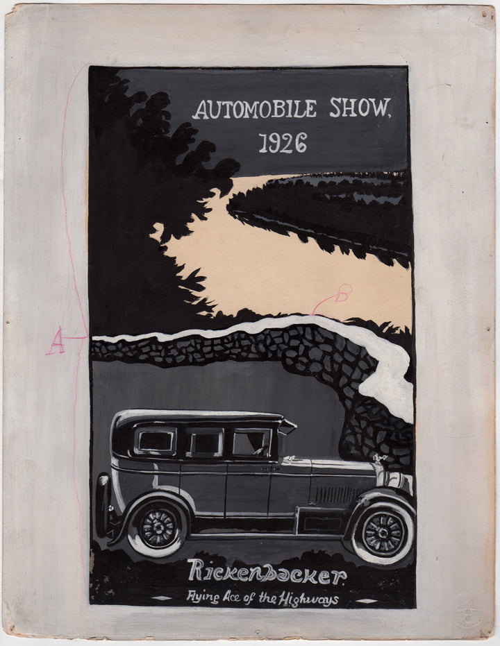 Rickenbacker Motor Car Original WAC Artist Automobile Advertising Painting 1926