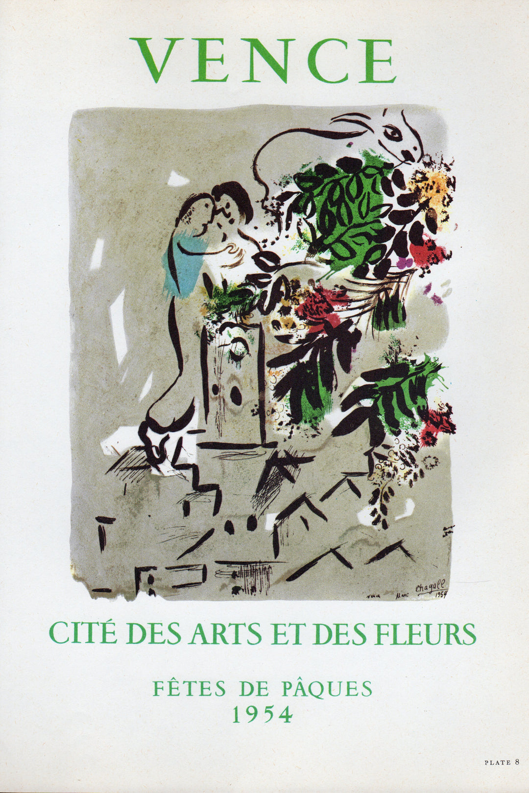 Chagall Vence Fetes de Paques Vintage Graphic Art Poster Print