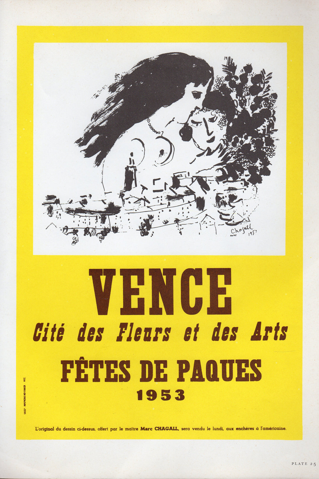 Chagall Vence Fetes de Paques Vintage Graphic Art Poster Print