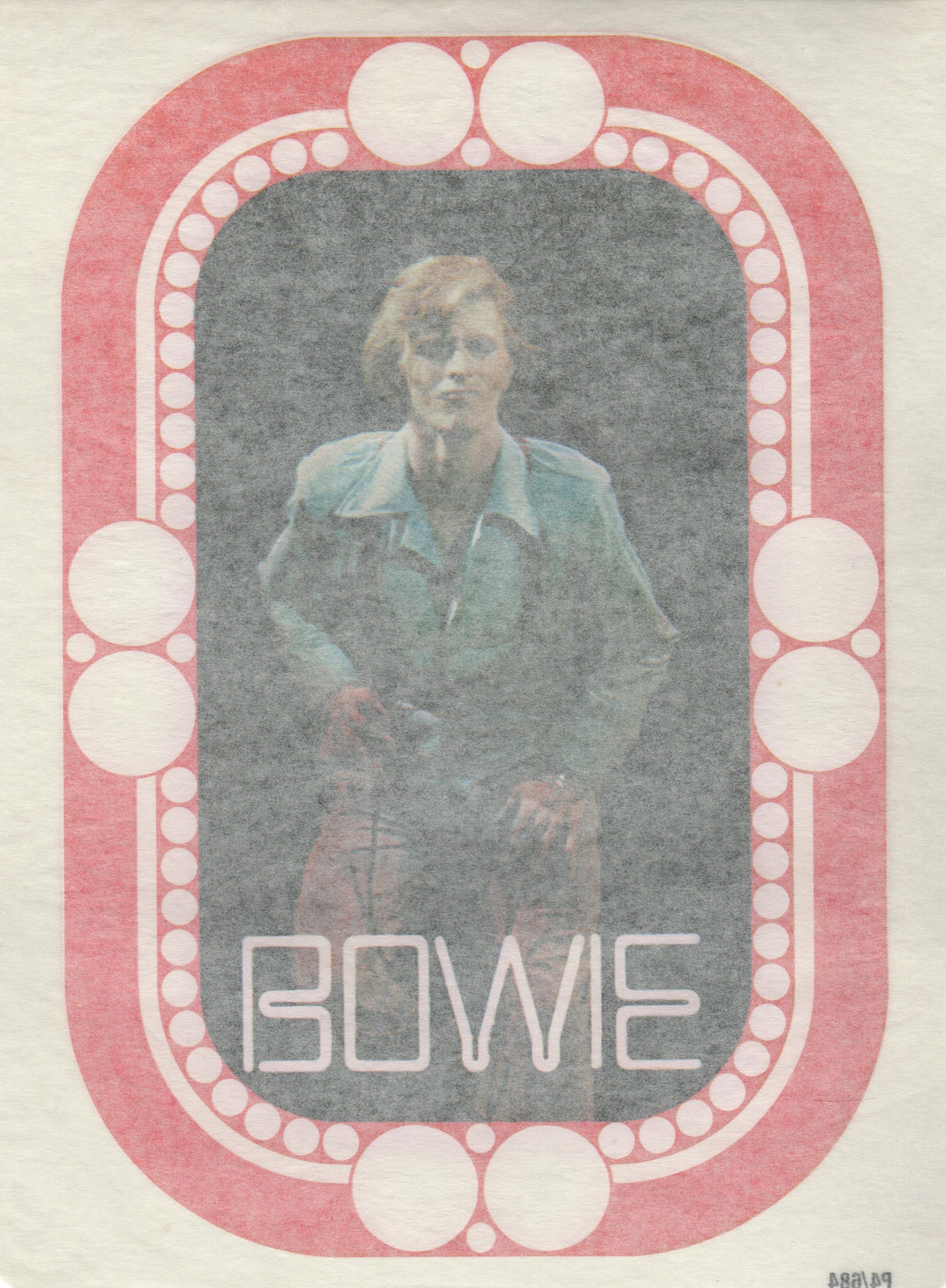 David Bowie Rock Music Legend Vintage 1970s Heat Transfer Iron On Graphic
