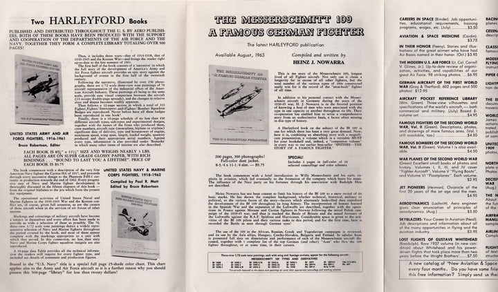 Aero Publishing Aviation and Space Travel Books Vintage 1960s Advertising Flyer