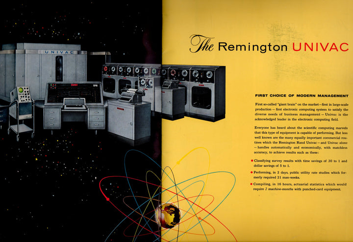 Remington Rand Univac Industrial Computers Vintage Salesmen's Advertising Book