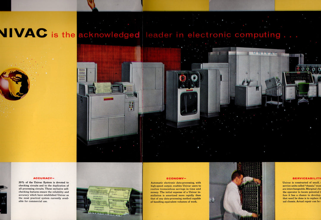 Remington Rand Univac Industrial Computers Vintage Salesmen's Advertising Book