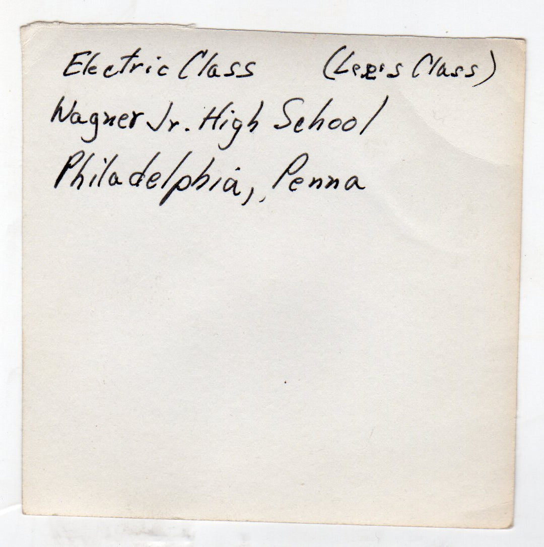 Electric Shop Class Wagner Jr High School Philadelphia Antique Snapshot Photo