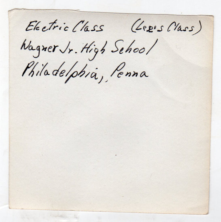 Electric Shop Class Wagner Jr High School Philadelphia Antique Snapshot Photo