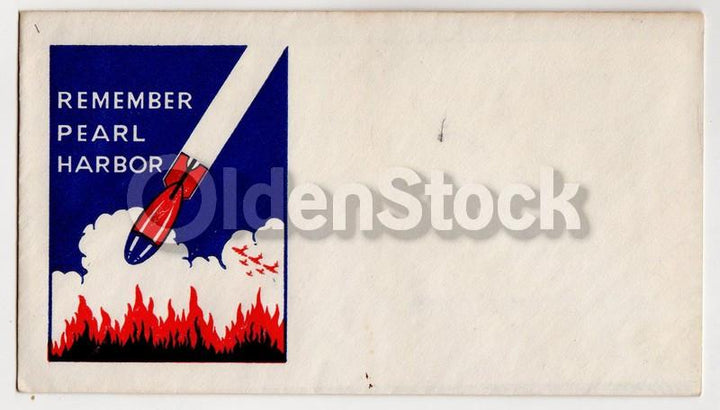 Remember Pearl Harbor Vintage WWII Graphic Art Mail Cover