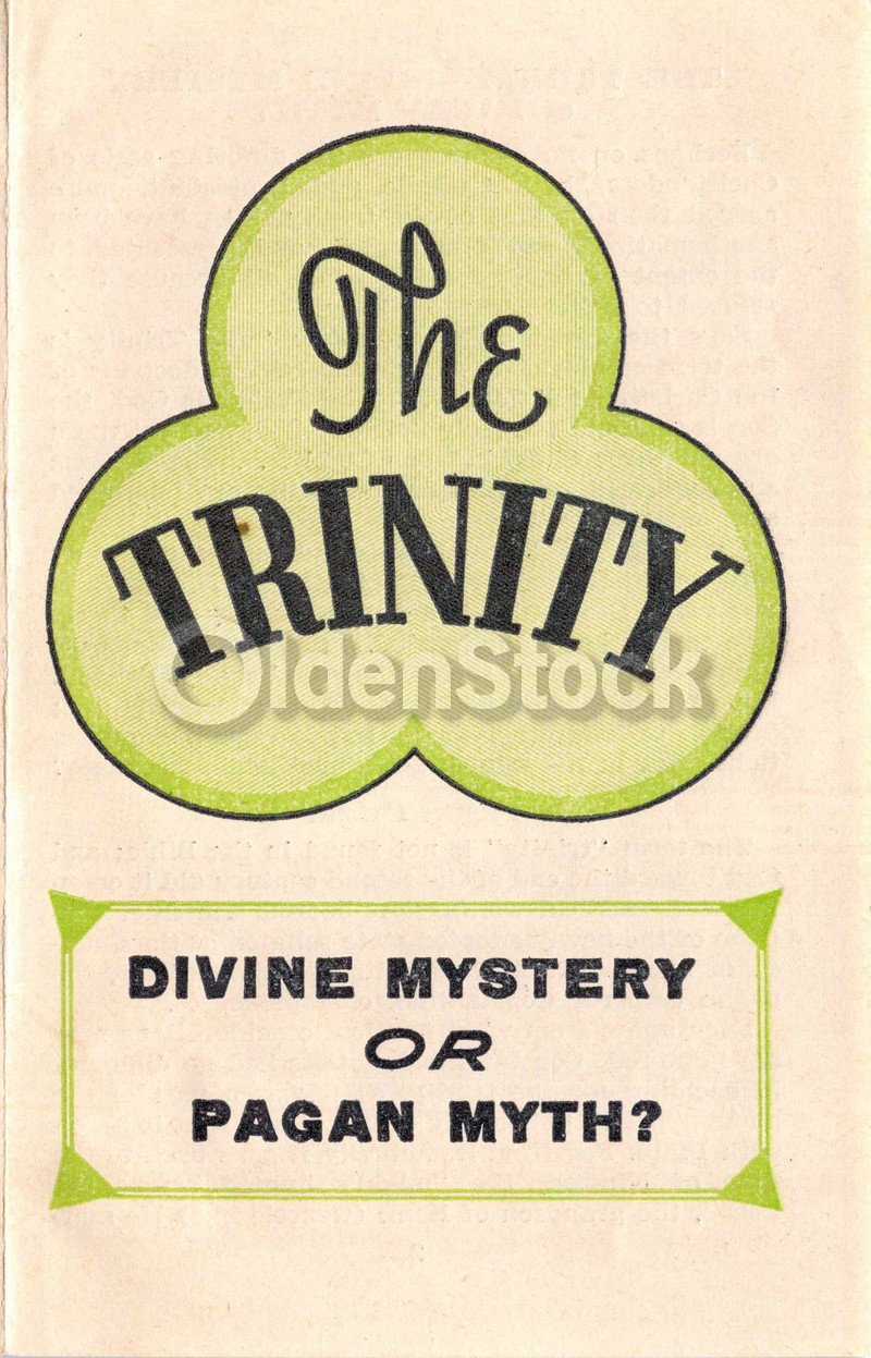 Trinity Divine Mystery or Pagan Myth? Vintage Jehovah's Witnesses Religious Tract